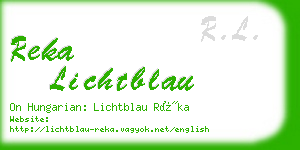 reka lichtblau business card